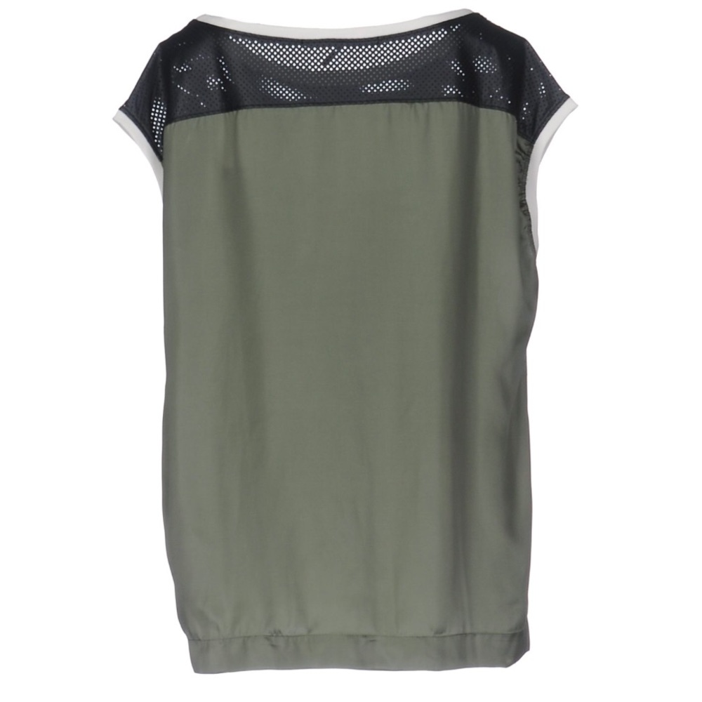 Replay silk and leather T-shirt - Picture 4 of 5